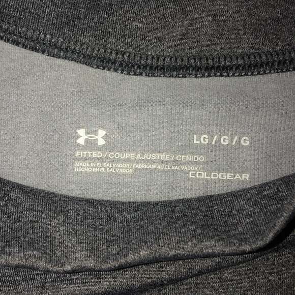 Under Armour Men's ColdGear® Armour Fitted Mock Long Sleeve charcoal size XL - Picture 6 of 9
